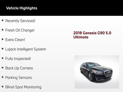 Victoria Black 2018 Genesis G90 5.0 Ultimate