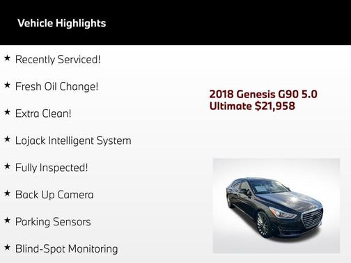 Victoria Black 2018 Genesis G90 5.0 Ultimate