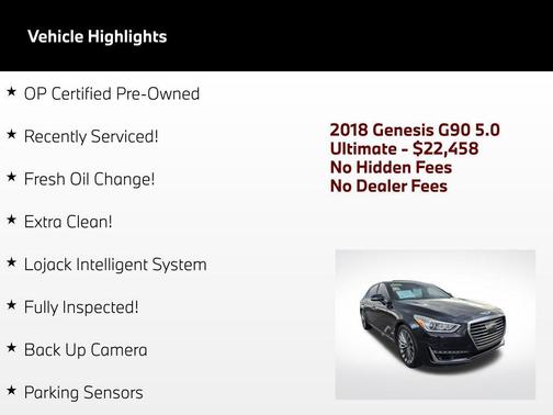 Victoria Black 2018 Genesis G90 5.0 Ultimate