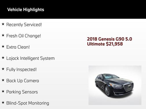 Victoria Black 2018 Genesis G90 5.0 Ultimate