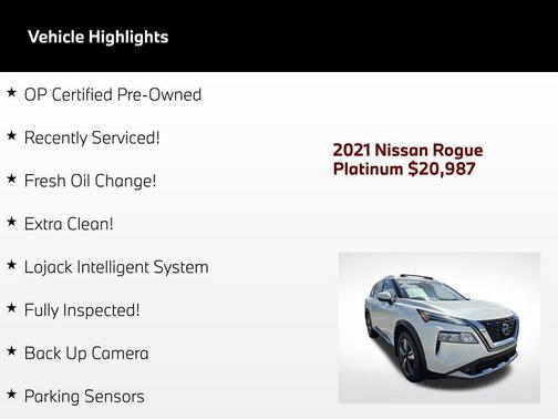 Pearl White Tricoat 2021 Nissan Rogue Platinum