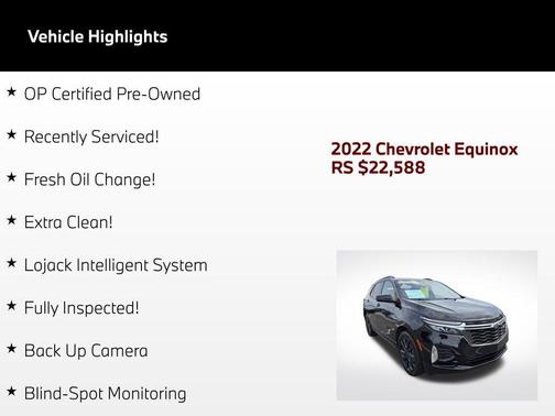 Mosaic Black Metallic 2022 Chevrolet Equinox FWD RS