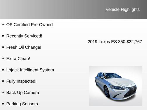 2019 Lexus ES 350 Base