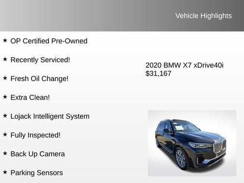 Black Sapphire Metallic 2020 BMW X7 xDrive40i
