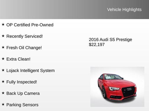 2016 Audi S5 3.0T Prestige