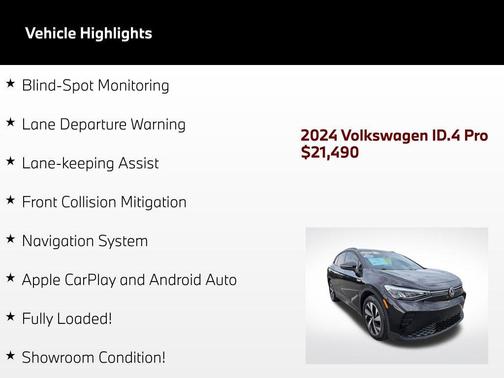 Deep Black Pearl 2024 Volkswagen ID.4 Pro