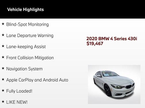 Alpine White 2020 BMW 430 i