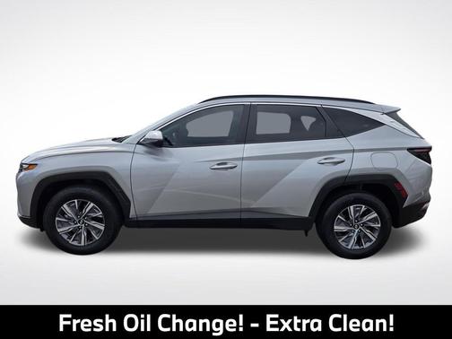 Shimmering Silver 2023 Hyundai TUCSON Hybrid Blue