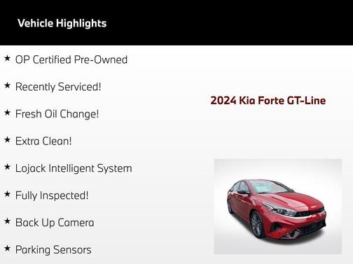 Currant Red 2024 Kia Forte GT-Line