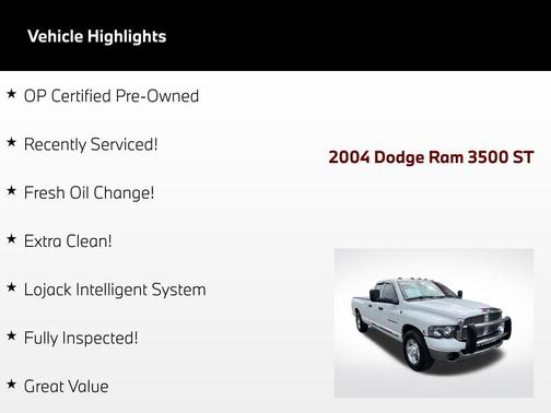 Bright White Clearcoat 2004 Dodge Ram 3500 Laramie