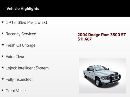 Bright White Clearcoat 2004 Dodge Ram 3500 Laramie