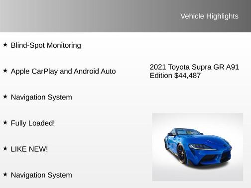 2021 Toyota Supra A91 Edition