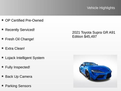 2021 Toyota Supra A91 Edition