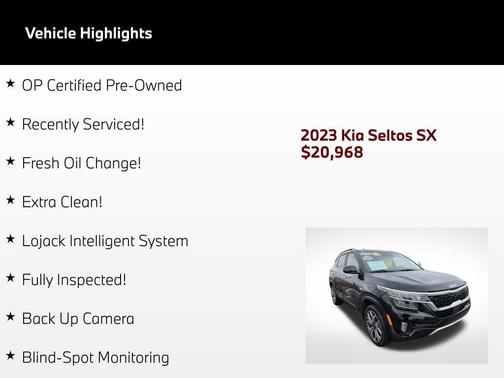 Cherry Black 2023 Kia Seltos SX Turbo