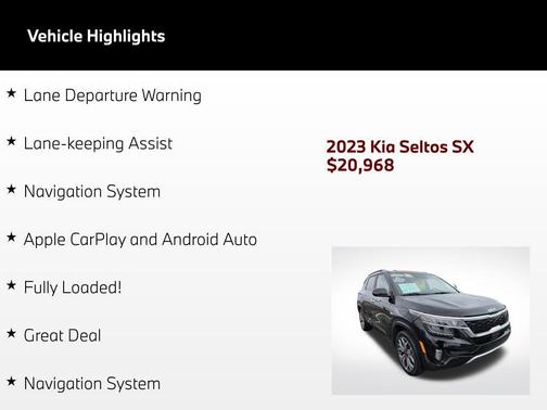 Cherry Black 2023 Kia Seltos SX Turbo