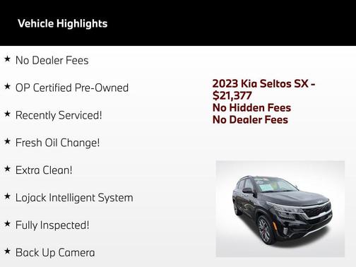 Cherry Black 2023 Kia Seltos SX Turbo