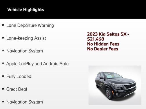 Cherry Black 2023 Kia Seltos SX Turbo