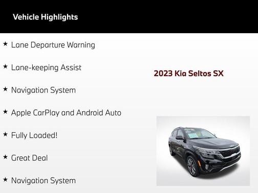 Cherry Black 2023 Kia Seltos SX Turbo