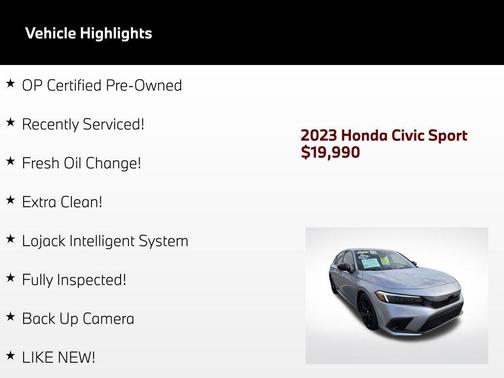 Lunar Silver Metallic 2023 Honda Civic Sport