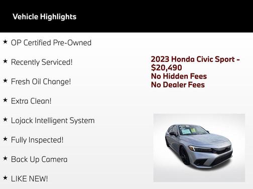Lunar Silver Metallic 2023 Honda Civic Sport