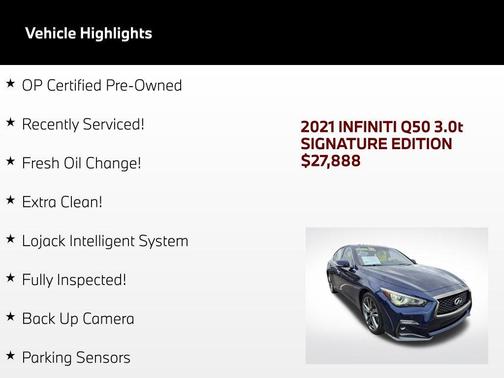 Grand Blue 2021 INFINITI Q50 3.0t Signature Edition