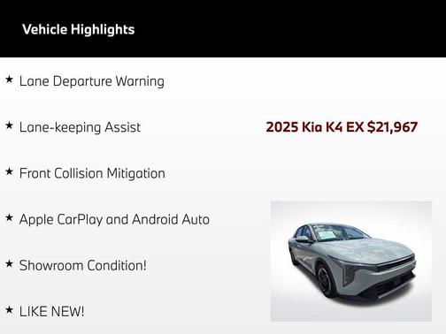 Morning Haze 2025 Kia K4 EX