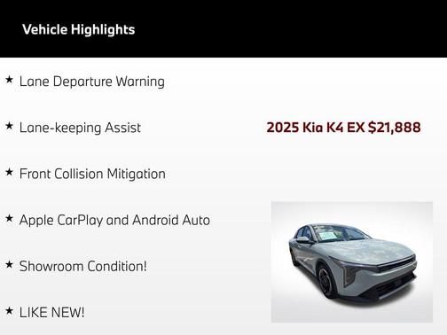 Morning Haze 2025 Kia K4 EX
