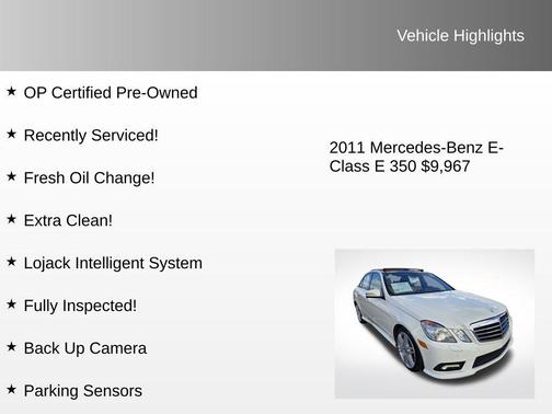 2011 Mercedes-Benz E-Class E 350