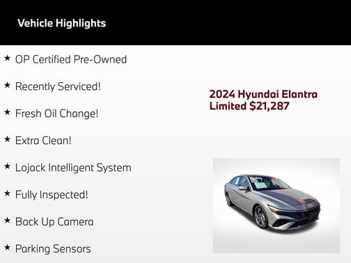 Fluid Metal 2024 Hyundai ELANTRA Limited