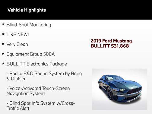 Dark Highland Green Metallic 2019 Ford Mustang Bullitt