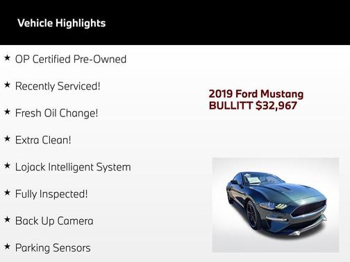 Dark Highland Green Metallic 2019 Ford Mustang Bullitt