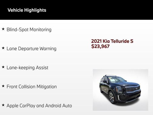 Ebony Black 2021 Kia Telluride S
