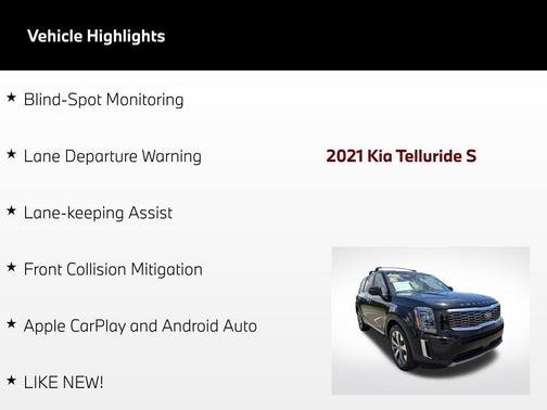 Ebony Black 2021 Kia Telluride S