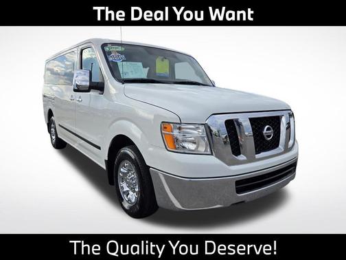 Glacier White 2019 Nissan NV Passenger NV3500 HD S V6