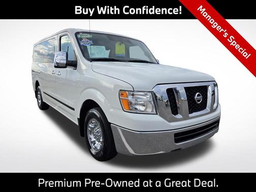Glacier White 2019 Nissan NV Passenger NV3500 HD S V6