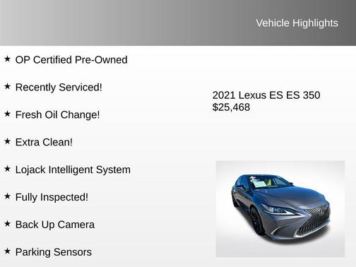 2021 Lexus ES 350 Base