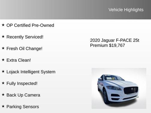 2020 Jaguar F-PACE Premium P250 AWD Automatic