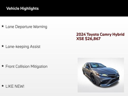 Predawn Gray Mica 2024 Toyota Camry Hybrid SE