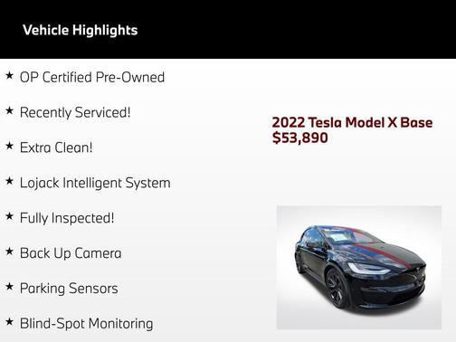 Solid Black 2022 Tesla Model X Dual Motor All-Wheel Drive