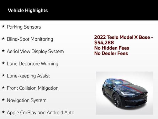 Solid Black 2022 Tesla Model X Dual Motor All-Wheel Drive