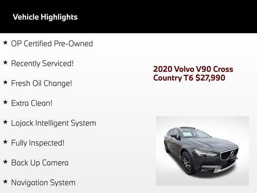 Charcoal 2020 Volvo V90 Cross Country T6