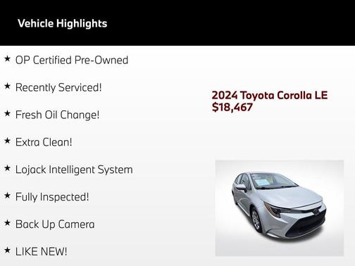 Classic Silver Metallic 2024 Toyota Corolla LE