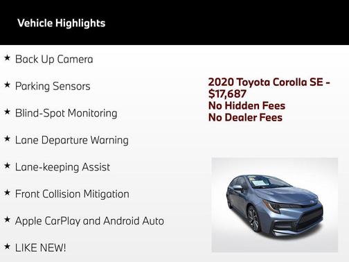 Celestite 2020 Toyota Corolla SE