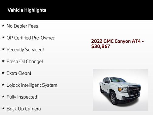 Summit White 2022 GMC Canyon AT4