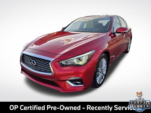 Dynamic Sunstone Red 2023 INFINITI Q50 3.0t LUXE