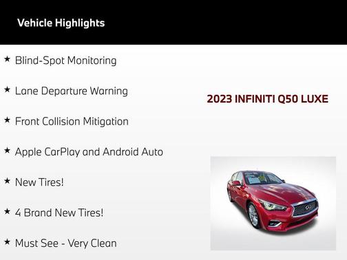 Dynamic Sunstone Red 2023 INFINITI Q50 3.0t LUXE