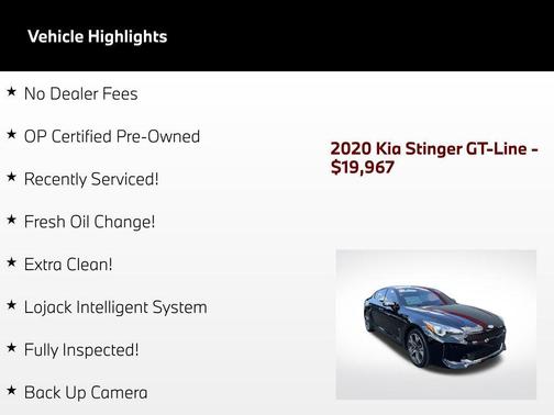Aurora Black 2020 Kia Stinger GT-Line