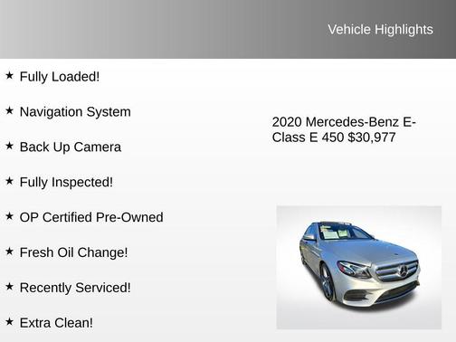 2020 Mercedes-Benz E-Class 4MATIC