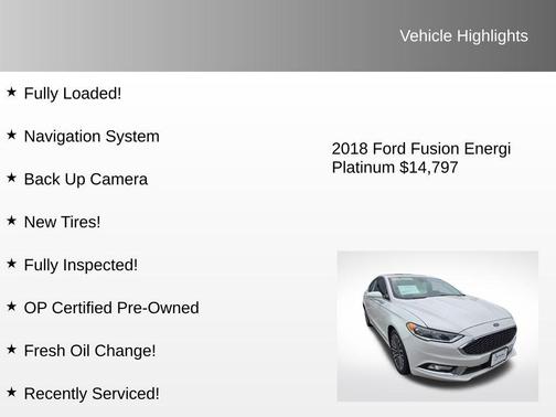 2018 Ford Fusion Energi Platinum