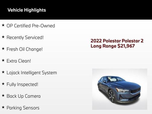 Midnight 2022 Polestar 2 Long Range Dual Motor